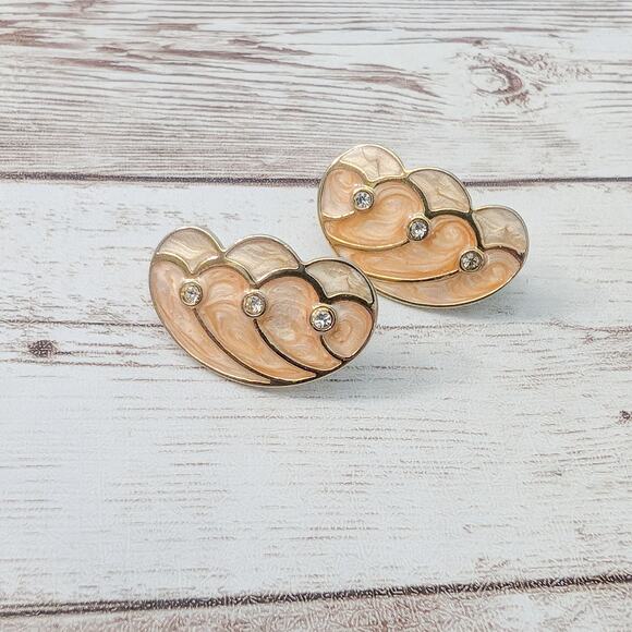 Vintage KJL for Avon Clip On Earrings Kenneth Jay Lane Butterfly Wings - Picture 3 of 7